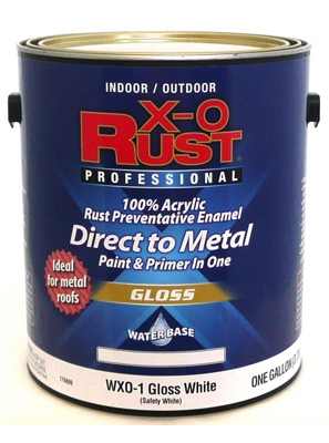 Anti-Rust Enamel Paint, Gloss White, 1-Gal.
