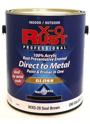 Rust Preventative Paint & Primer, Direct to Metal, Gloss Seal Brown, 1-Gal.