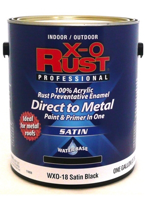 Rust Preventative Paint & Primer, Direct to Metal, Satin Black, 1-Gal.