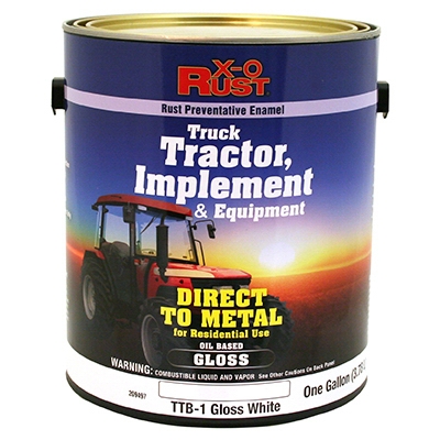 Rust-Preventative Paint & Primer, Direct to Metal, Truck, Tractor, Implement & Equipment, Gloss White, 1-Gal.