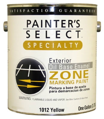 Specialty Zone Marking Paint, Oil-Based, Flat Yellow, 1-Gal.