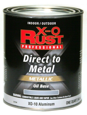 Anti-Rust Oil-Base Enamel, Aluminum Gloss, 1-Qt.