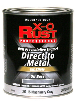 Anti-Rust Oil-Base Enamel, Machinery Gray Gloss, 1-Qt.