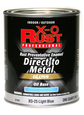 Oil Base Paint, Gloss, Light Blue, Interior/Exterior, 1-Qt.