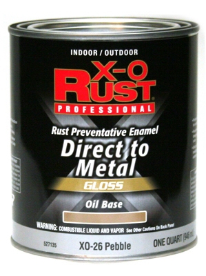 Oil Base Paint, Gloss, Pebble, Interior/Exterior, 1-Qt.