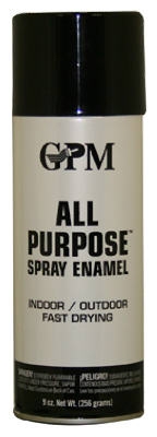 Enamel Spray Paint, Black Gloss, 9-oz.