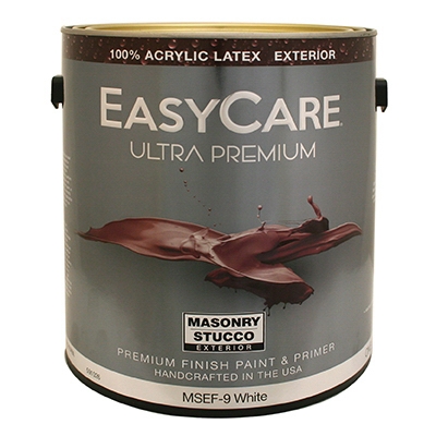 Masonry & Stucco Paint, Flat White, 1-Gal.