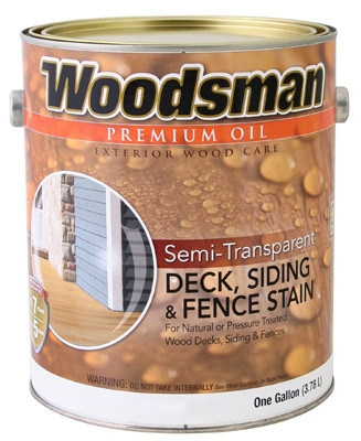 Oil Deck, Siding & Fence Stain, Semi-Transparent Light Base, 1-Gal.