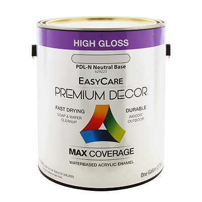 High-Gloss Enamel, Water-Based, Neutral Base, 1-Gal.