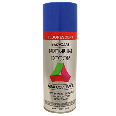 Fluorescent Spray Paint, Interior/Exterior, Neon Blue, 11-oz.