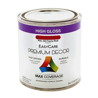 Hot Red Gloss Enamel Paint, Qt.