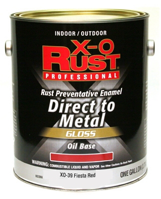 Anti-Rust Oil-Base Enamel, Fiesta Red Gloss, 1-Gal.