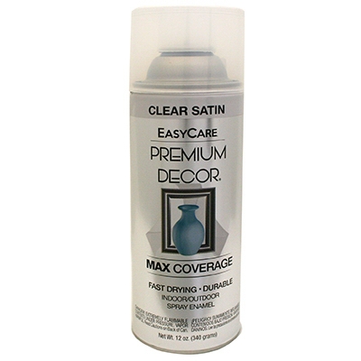 Enamel Spray Paint, Clear Satin, 12-oz.