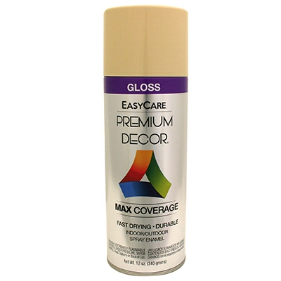 Enamel Spray Paint, Almond Gloss, 12-oz.