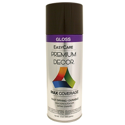 Enamel Spray Paint, Leather Brown Gloss, 12-oz.