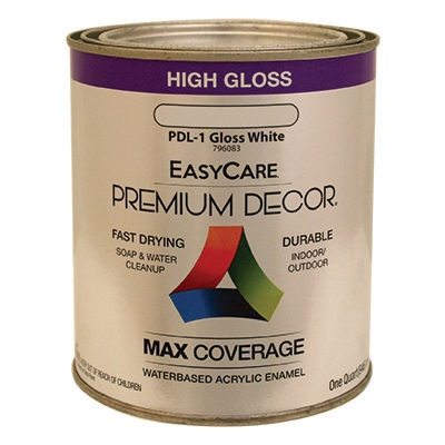 Enamel Paint, White Gloss, Qt.