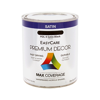 Black Satin Enamel Paint, Qt.