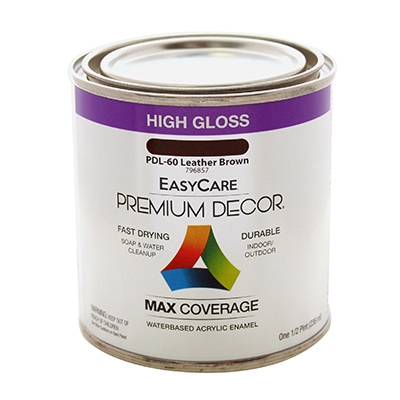 Leather Brown Gloss Enamel Paint, 1/2-Pt.