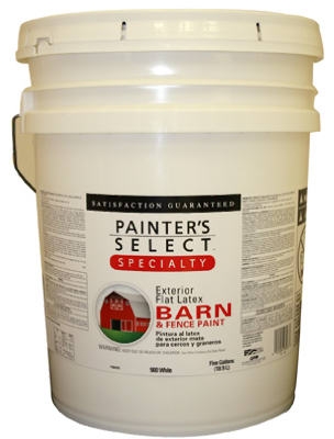 Barn & Fence Paint, Latex, Flat, Black, 5-Gals.