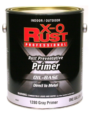 Professional Interior/Exterior Anti-Rust Primer, Gray, Oil-Base, 1-Gal.