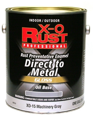 Interior/Exterior Anti-Rust Enamel, Gloss Machinery Gray, Oil-Base, 1-Gal.