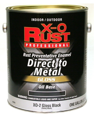 Premium Interior/Exterior Anti-Rust Enamel, Gloss Black, Oil-Base, 1-Gal.