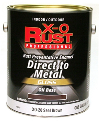 Premium Interior/Exterior Anti-Rust Enamel, Gloss Seal Brown, Oil-Base, 1-Gal.