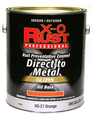 Premium Interior/Exterior Anti-Rust Enamel, Gloss Orange, Oil-Base, 1-Gal.