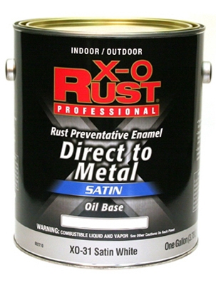 Premium Interior/Exterior Anti-Rust Enamel, Satin White, Oil-Base, 1-Gal.