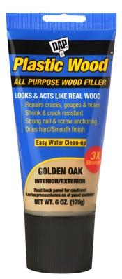 Plastic Wood Latex Wood Filler, Gold, 6-oz. Tube