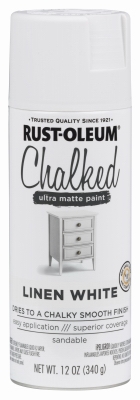 Chalked Spray Paint, Ultra Matte, Linen White, 12-oz.