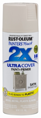 Painters Touch 2X Spray Paint, Satin Smokey Beige, 12-oz.