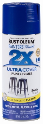Painters Touch 2X Spray Paint, Satin Ink Blue, 12-oz.