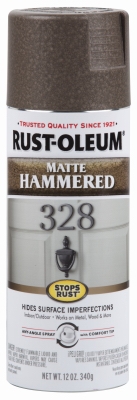 Stops Rust Matte Hammered Spray Paint, Brown, 12-oz.