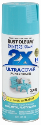 Painters Touch 2X Spray Paint, Satin Seaside, 12-oz.
