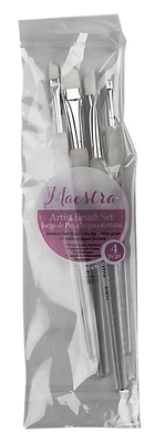 4Pc WHT Art Brush Set