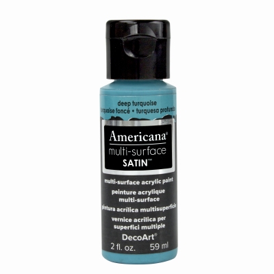 Americana Multi Surface Satins Deep Turquoise 2OZ