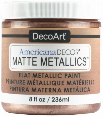Americana D cor Matte Metallic Craft Paint, Rose Gold, 8-oz.