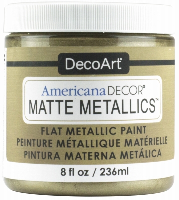 Americana D cor Matte Metallic Craft Paint, Champagne, 8-oz.