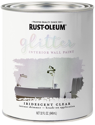 Glitter Brush-on Paint, Iridescent, Qt.