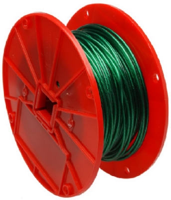 Green Vinyl Galvanzied Cable, 1x7, 1/16-In. x 250-Ft..