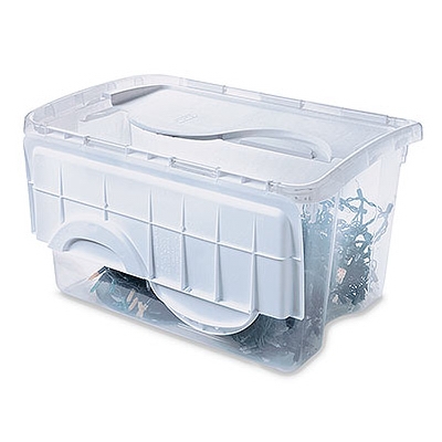 Storage Box, Hinged Lid, 48-Qt., Must Order in Quantities of 6