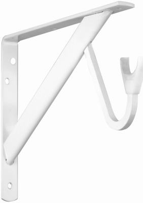 11.25 x 8 x 1-Inch White Heavy-Duty Shelf & Rod Bracket