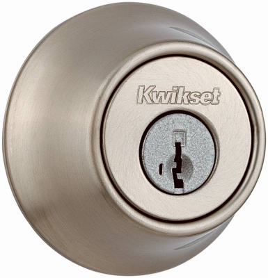 Satin Nickel Single-Cylinder Deadbolt With SmartKey