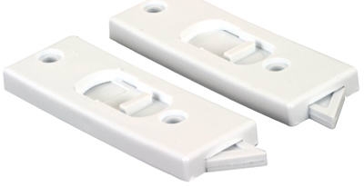 Sliding Window Tilt Latch, White, Spring Loaded Vinyl, Pr.