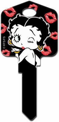 Betty Boop & Kisses Painted Key Blank