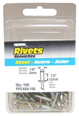 100-Pack Long Steel Rivets