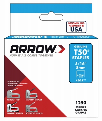Staples, Narrow Crown, 5/16-In., 1250-Pk.