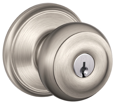 Satin Nickel Georgian Entry Lockset