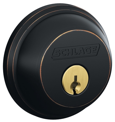 Aged Bronze Single-Cylinder Deadbolt